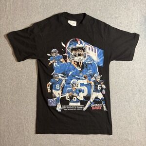 Mens New York Giants T Shirt Black Medium Jaxson Dart Game Changer NFL Football